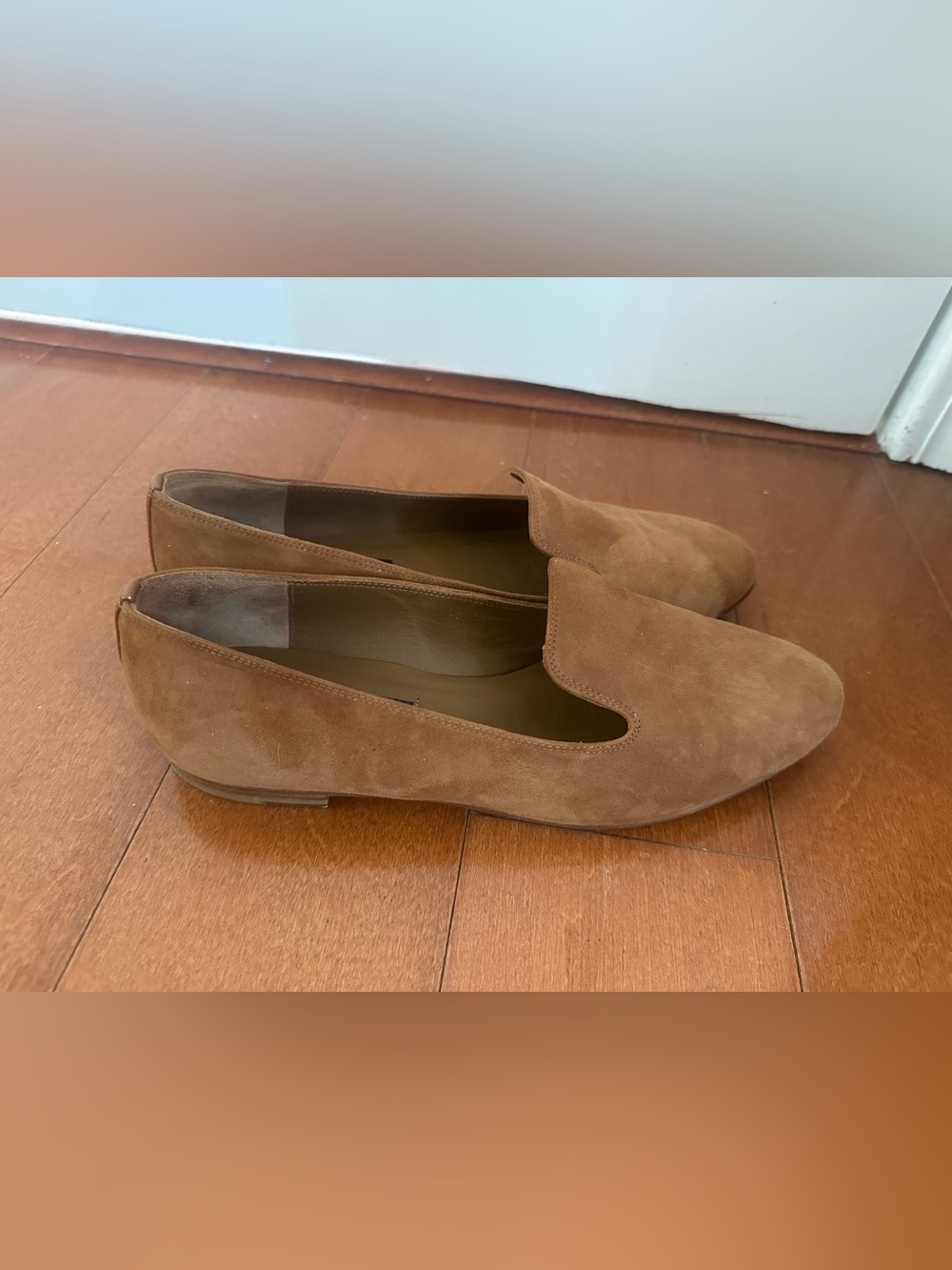 Margaux Women's Suede Loafers in Brown - Picture 3 of 4